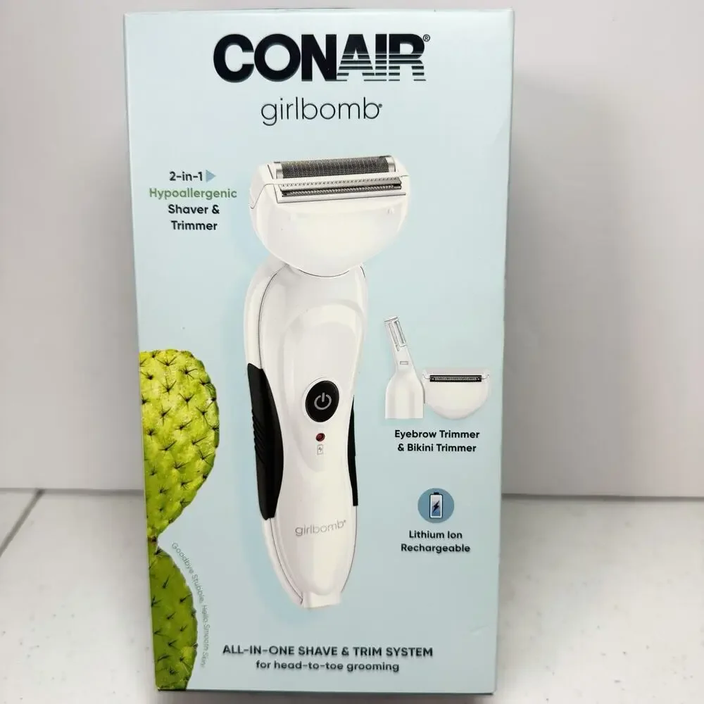Conair Girlbomb 2-in-1 Hypoallergenic Shaver & Trimmer System NEW